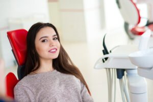 dentist visit woman smiling