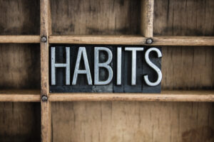 Sign that reads, "Habits"